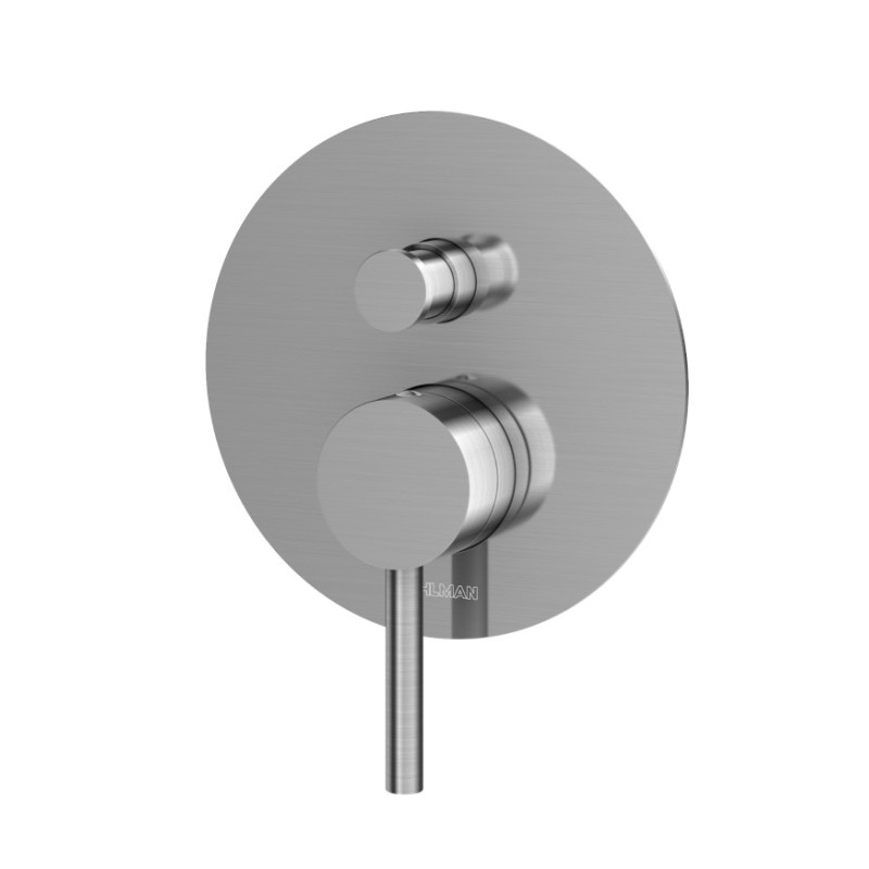Kohlman Axel Brushed Nickel Zestaw prysznicowy z deszczownicą 30cm (QW210ABNR30)