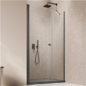 Vixor Vesa 6 DWG1 Drzwi prysznicowe wahadłowe prawe gunmetal szczotkowany 100 cm (N09-02100-92-01R)