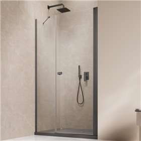 Vixor Vesa 6 DWG1 Drzwi prysznicowe wahadłowe lewe gunmetal szczotkowany 130 cm (N09-02130-92-01L)