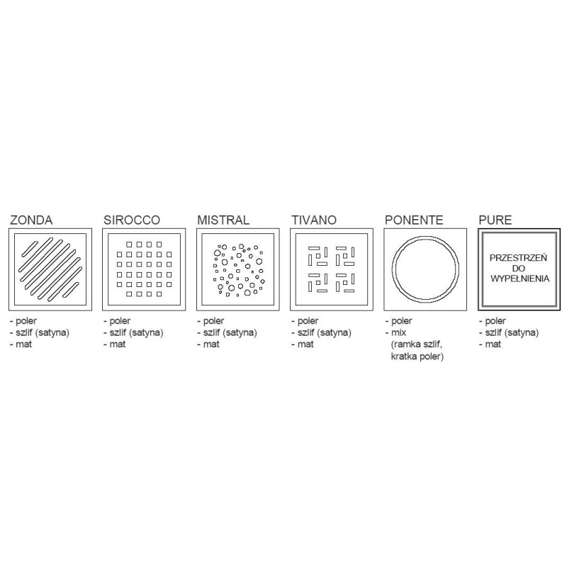 Wiper Classic Pure 10 x10 cm Odwodnienie punktowe z syfonem McAlpine (WP100-CLASSIC-PUR)