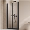 Vixor Vesa 6 DW2 Drzwi prysznicowe podwójne wahadłowe czarny mat 120 cm (N09-05120-54-01)