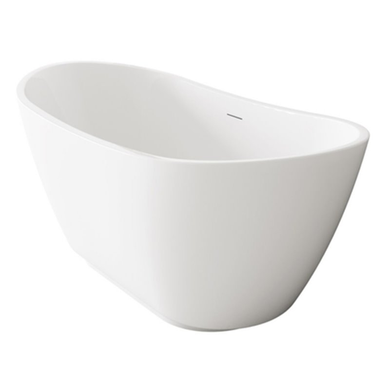 Balneo Parma Wanna wolnostojąca NO RIM 170 x 72 cm biała akrylowa z przelewem i białym korkiem (J0201020301-1)
