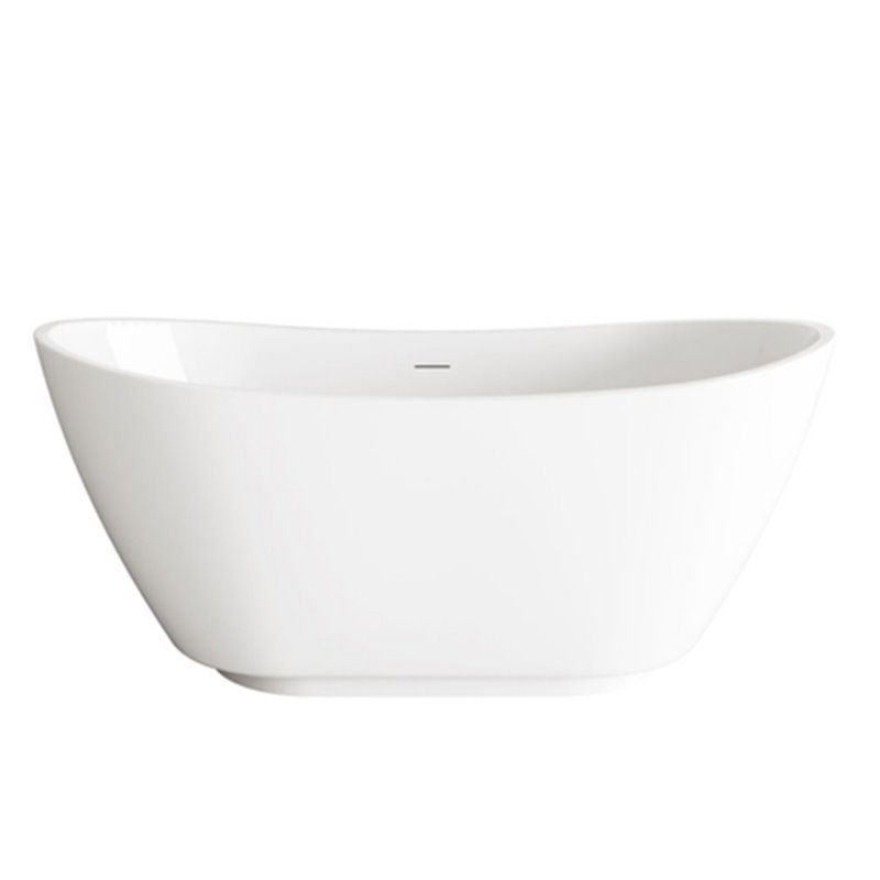 Balneo Parma Wanna wolnostojąca NO RIM 170 x 72 cm biała akrylowa z przelewem i białym korkiem (J0201020301-1)