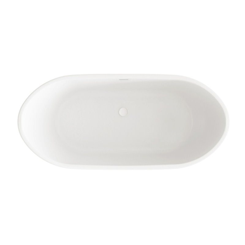 Balneo Parma Wanna wolnostojąca NO RIM 170 x 72 cm biała akrylowa z przelewem i białym korkiem (J0201020301-1)