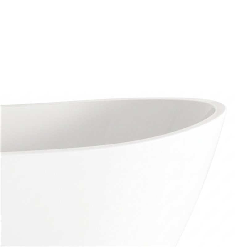 Balneo Parma Wanna wolnostojąca NO RIM 170 x 72 cm biała akrylowa z przelewem i białym korkiem (J0201020301-1)