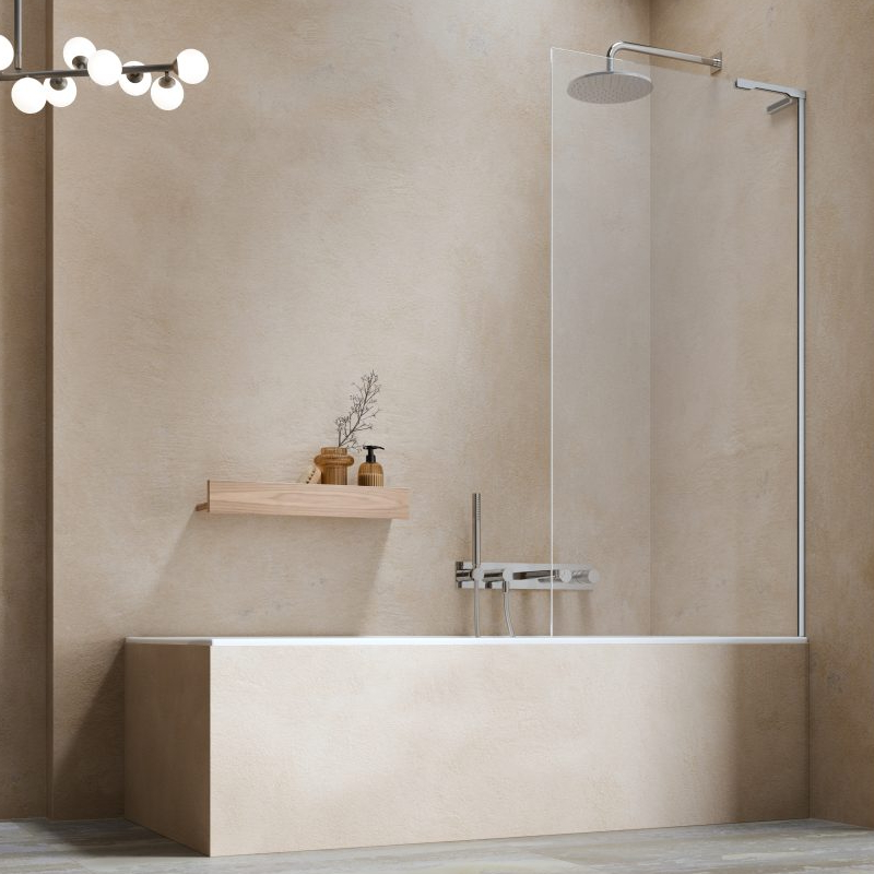 Vixor Gler BS1 Parawan nawannowy stały chrom prawy 50 cm (N07-94050-01-01R)
