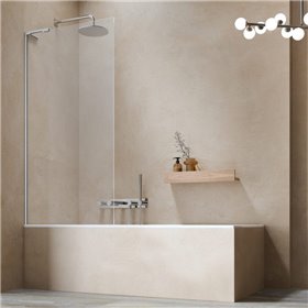 Vixor Gler BS1 Parawan nawannowy stały chrom lewy 80 cm (N07-94080-01-01L)