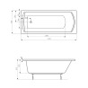 Roca Linea Wanna akrylowa 170x70 cm (A24T034000)