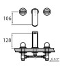 Vedo Cento Bateria umywalkowa 3-otworowa Chrom (VBC1009/CH)