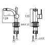 Vedo Cento Bateria bidetowa z korkiem click-clack Chrom (VBC1002/C/CH)