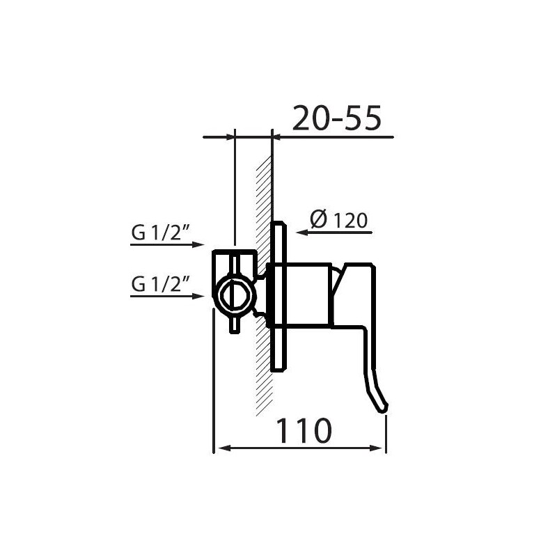 Vedo Cento Bateria natryskowa podtynkowa Chrom (VBC1014/CH)