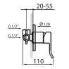 Vedo Cento Bateria natryskowa podtynkowa Chrom (VBC1014/CH)