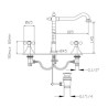 Demm Victorian Brąz 2252V/BR Bateria umywalkowa 3-otworowa