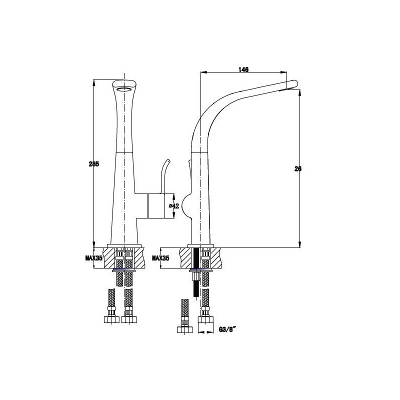 Vedo Cento Bateria kuchenna Chrom (VBC1004/CH)