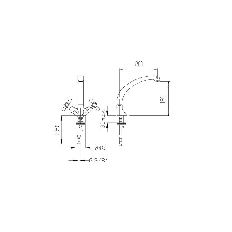 Demm Victorian Chrom 2430V/CH Bateria kuchenna