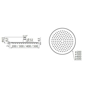 Vedo VSN0200/CH Deszczownica okrągła 20 cm
