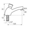 Vedo Magnetic line V Bateria czasowa umywalkowa Chrom (VZC5505/CH)