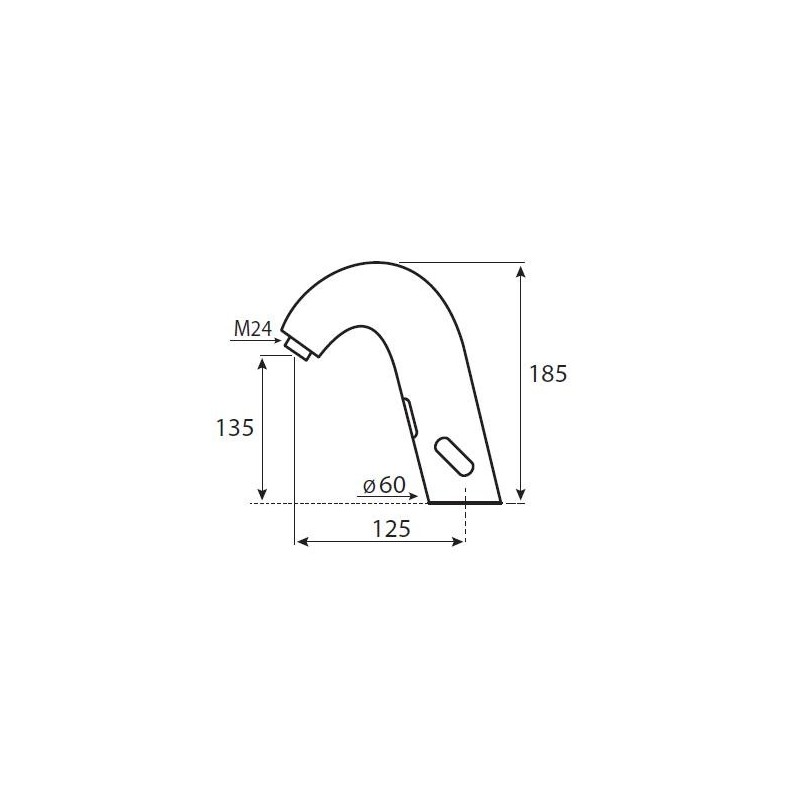 Vedo VZC6002/CH Bateria elektroniczna umywalkowa