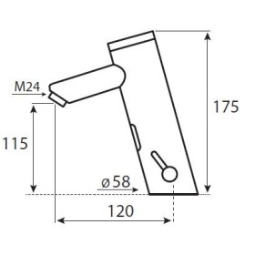 Vedo VZC6010/CH Bateria elektroniczna umywalkowa