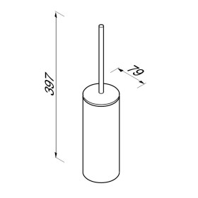 Geesa Wynk Szczotka WC Stojąca Chrom  91-4510-02