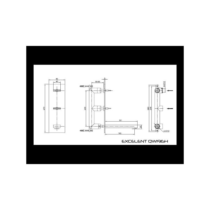 Kohlman Excelent QW196H Bateria umywalkowa podtynkowa