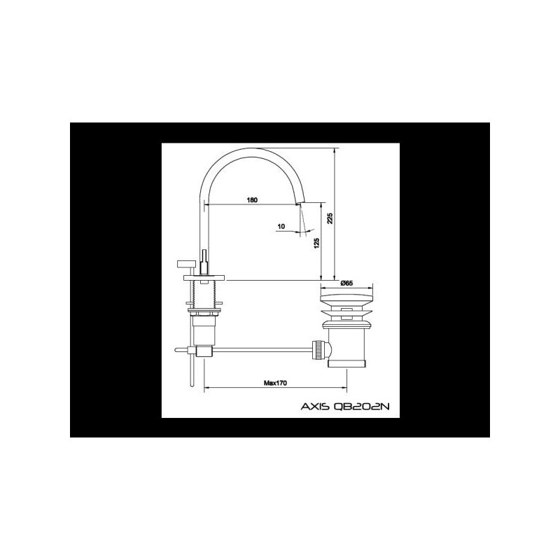 Kohlman Axis QB202N Bateria umywalkowa trójotworowa