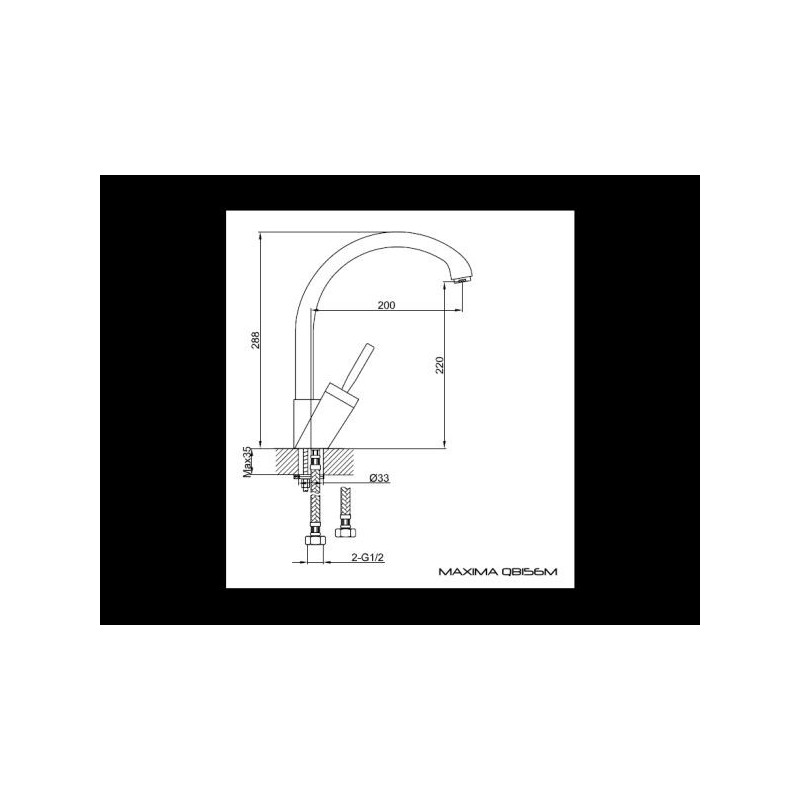 Kohlman Maxima QB156M Bateria umywalkowa
