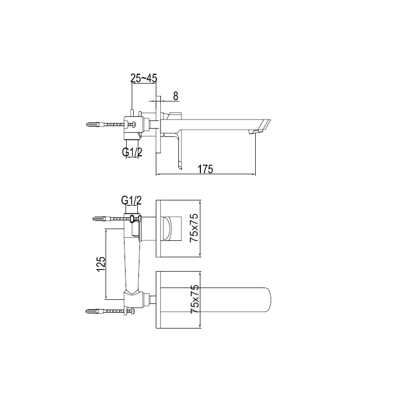 Kohlman Foxal QW180F Bateria umywalkowa podtynkowa