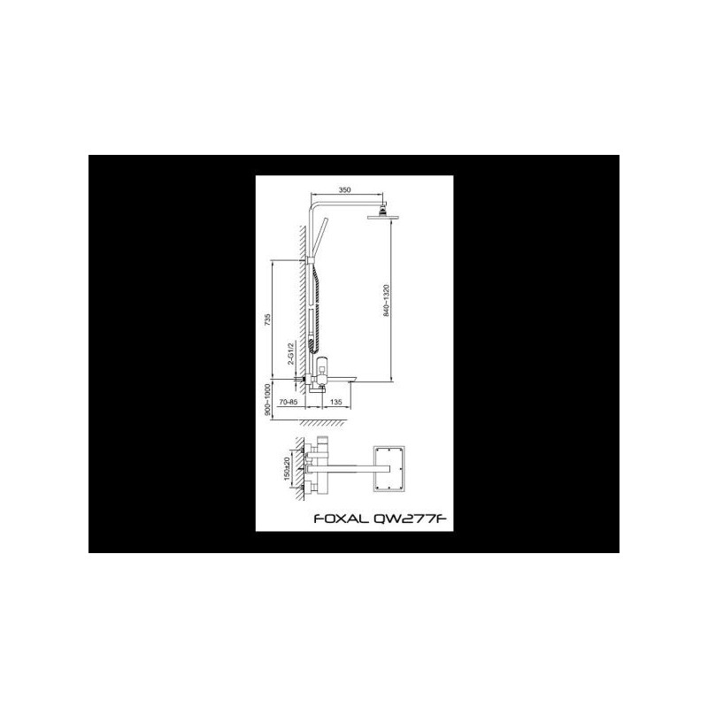 Kohlman Foxal QW277F Zestaw wannowy