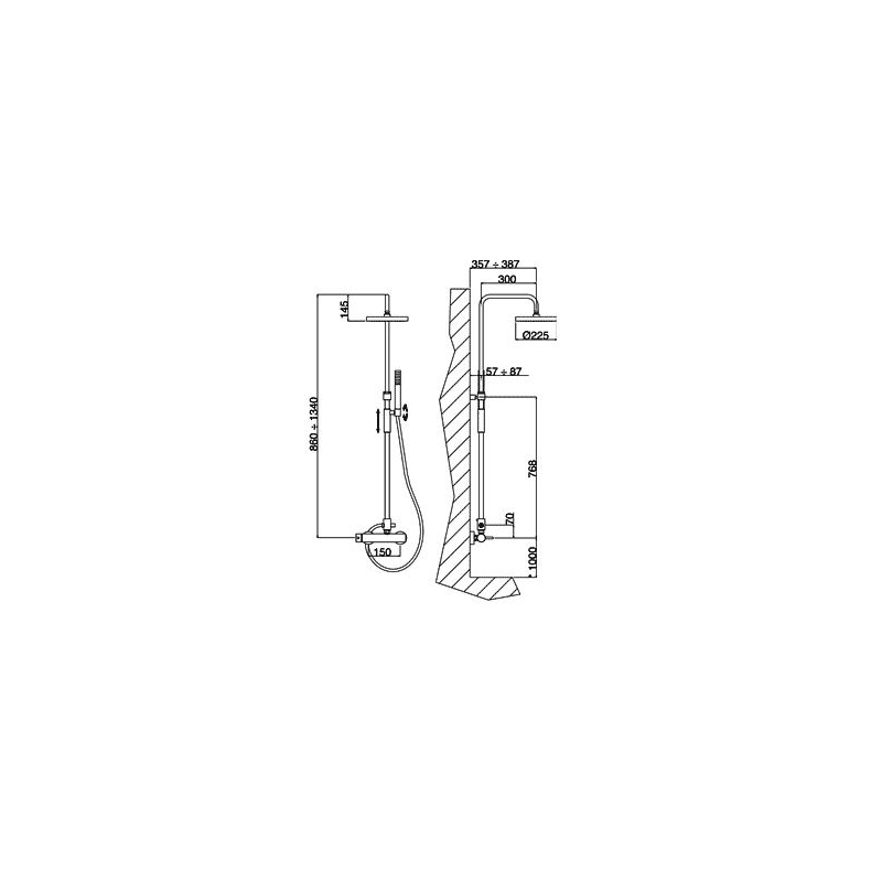 Paffoni Stick Zestaw natryskowy (ZCOL601CR)