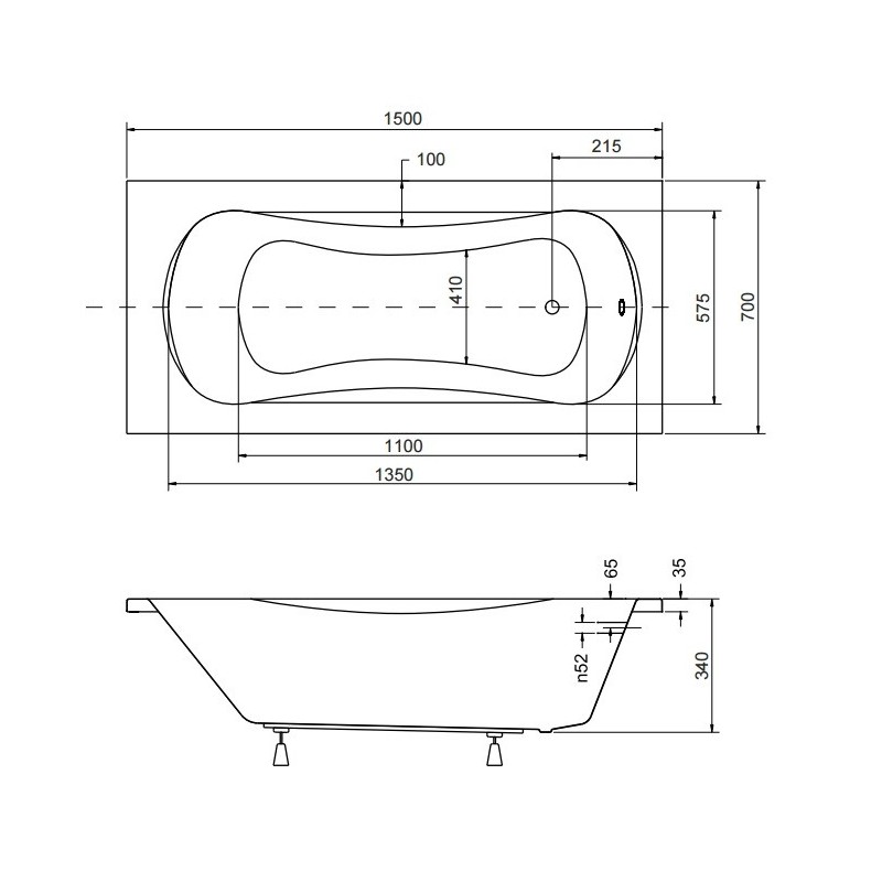 Besco Aria ProSafe Wanna Prostokątna 150x70