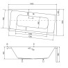 Besco Infinity Wanna Asymetryczna Prawa 160x100