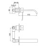 Kohlman Axis QW185N-17CM Bateria umywalkowa podtynkowa