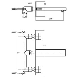 Kohlman Nexen-S SQW198U Bateria umywalkowa