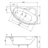 Besco Finezja Nova Wanna Asymetryczna Prawa 155x95