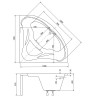 Besco Mia Wanna Symetryczna 130x130