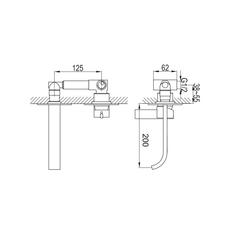 Kohlman Dexame QW183D Bateria umywalkowa