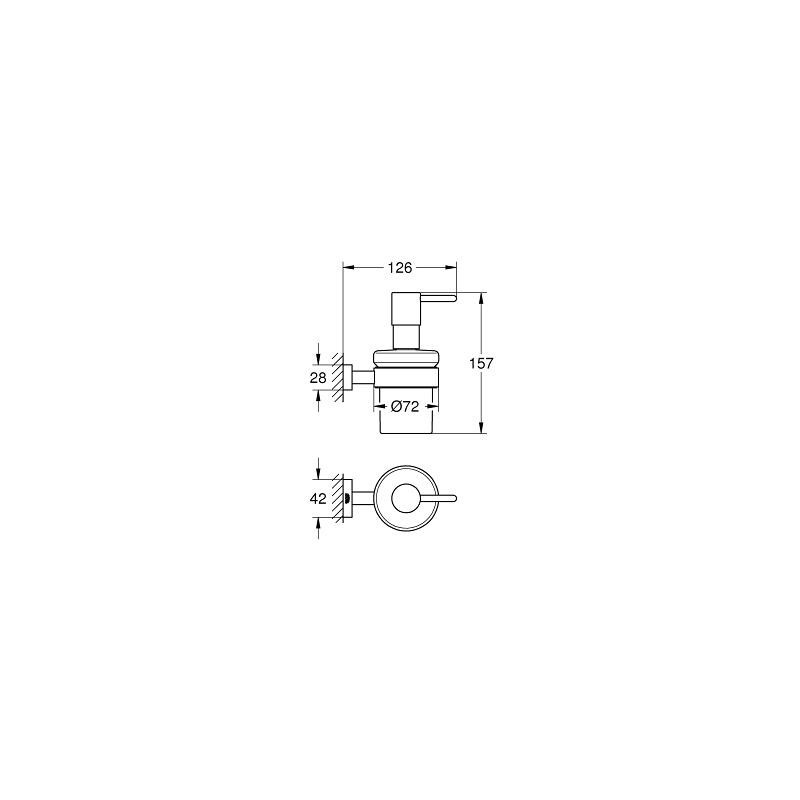 Grohe Essentials Cube Uchwyt + Dozwnik na mydło (40756001)