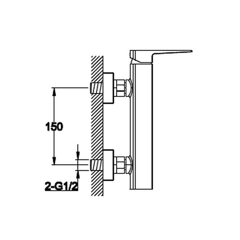Vedo Sette Bateria natryskowa Chrom (VBS7005/CH)