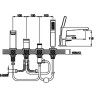 Vedo Sette Bateria wannowa 4-otworowa Chrom (VBS7040/CH)