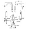 Paffoni Elle Bateria wannowa pionowa 3-otworowa EL040CR