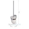 Stella Classic szczotka do wc wisząca, szkło matowe chrom 07.430