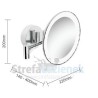 Stella lusterko kosmetyczne powiększające 3x z podświetleniem led (barwa zimna/ciepła) chrom 22.00230