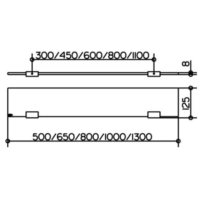 Keuco Collection Moll 12710015100 Półka pod lustro 100cm