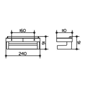 Keuco Collection Moll 12759010001 Koszyk pod prysznic z wycieraczką do szyby