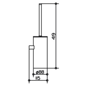 Keuco Collection Moll 12769010101 Szczotka Wc (antracyt)