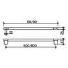 Keuco Plan 14901070800 Wieszak na ręcznik 80cm