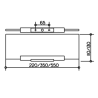 Keuco Plan 14910010000+14910005500 Półka pod lustro 55cm