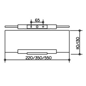 Keuco Plan 14910070000+14910005200 Półka pod lustro 22cm