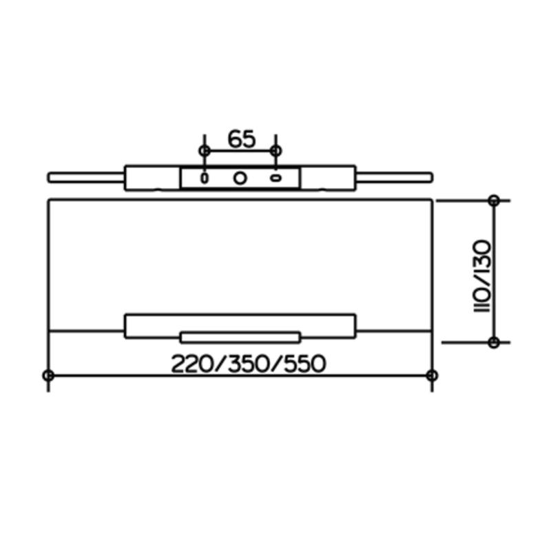 Keuco Plan 14910170000+14910005200 Półka pod lustro 22cm
